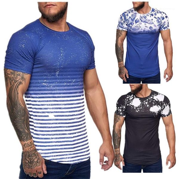 

mens camouflage designer tshirts summer o-neck slim sports tees for man casual print short sleeve homme, White;black