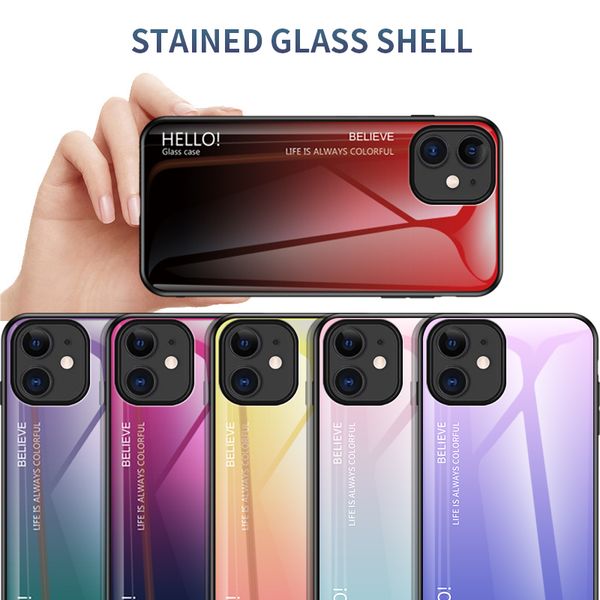 

suitable for iphone 12 pro max fashion creative mobile phone case iphone12 pro anti-fall glass protection designer phone case