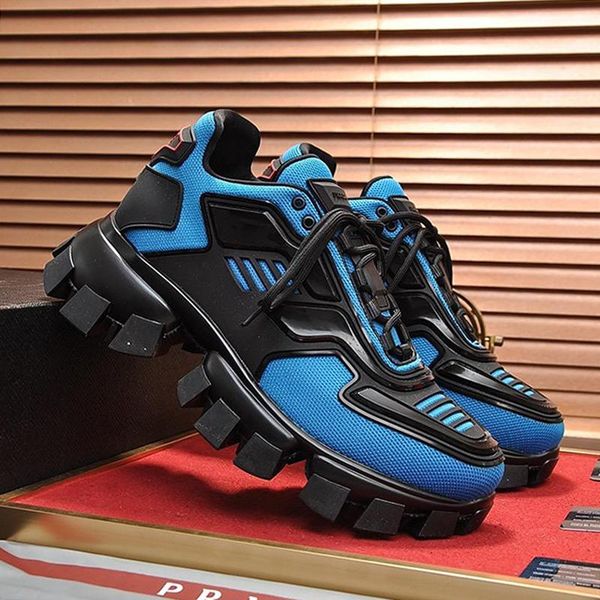 

fast delivery mens shoes outdoor walking breathable shoes casual lace -up low men shoes cloudbust thunder knit sneakers, Black