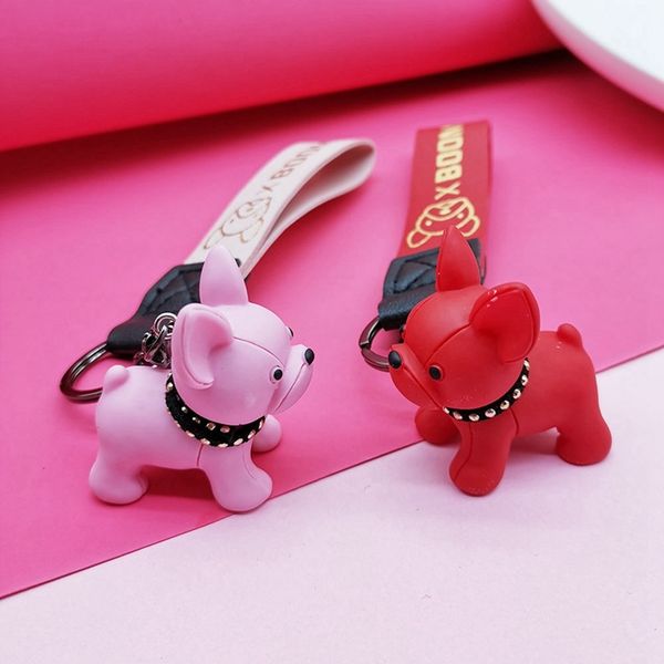 

высокое качество французский бульдог панк брелок кожа pu собаки брелки для женщин сумка шарм аксессуар мужчины автомобилей брелок брелок jew, Silver