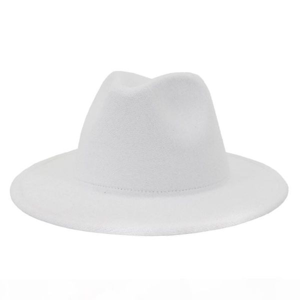 

hanxi 2020 red bottom hat for women fashion men patchwork cowboy jazz cap imitation wool fedoras