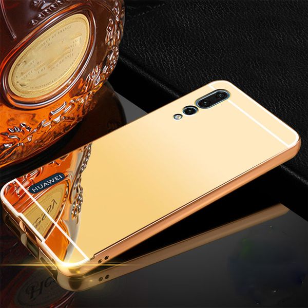 

for huawei p20 pro case mirror aluminum metal bumper hard pc back cover for honor 20s mar-lx1h case on honor 9x premium stk-lx1