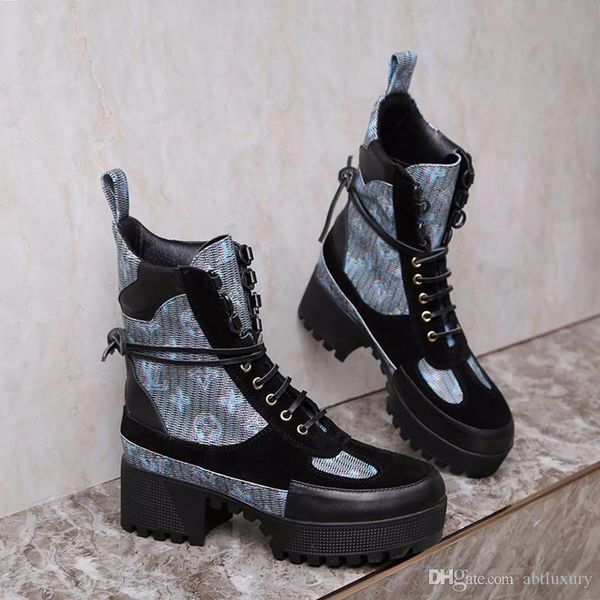 

fashion shoes laureate platform desert boot with box luxury wedding party womens shoes bottes femmes fashion type drop ship zapatos de m, Black