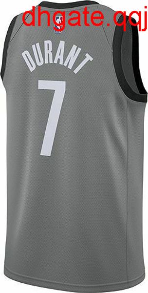 

дешевый дюрант # 7 серого 2019-20 джерси нью-nkvest прошитой майки для баскетбола, Gray