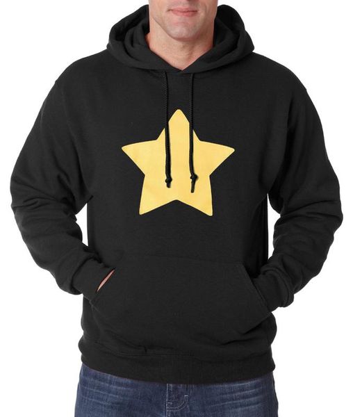 

новое прибытие 2020 осень зима steven вселенная star print мужские толстовки случайные балахон мужчины теплый флис пригонки s-2xl доступен, Black