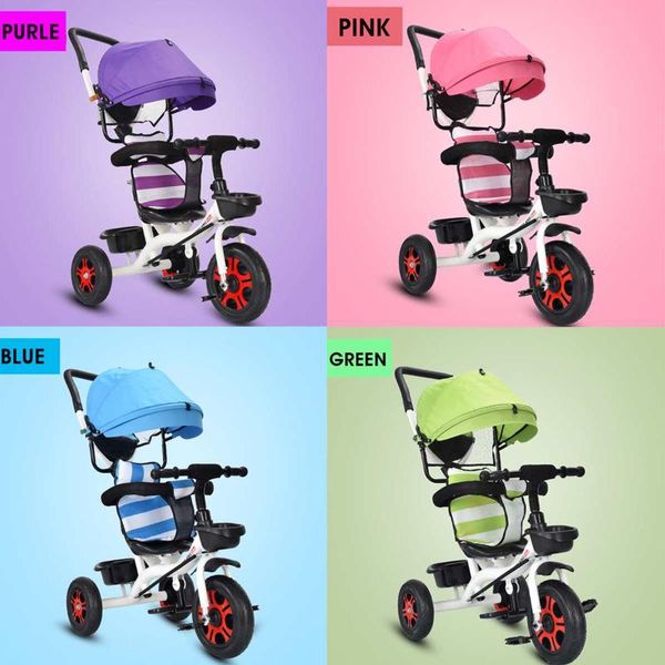 

4 in 1 baby tricycle bike three wheels stroller baby carriage stroller foldable child umbrella pram 3 wheel