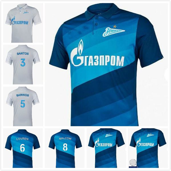 

2020 2021 fc zenit home blue soccer jersey 20 21 zenit #10 dzyuba #7 azmoun football shirts #27 ozdoev football uniforms jerseys, Black;yellow