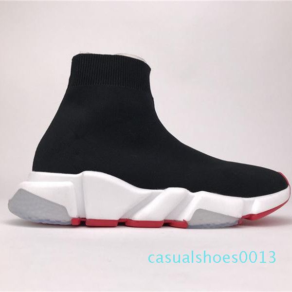 

with box 2019 speed runner shoes sock designer shoes triple black oreo red flat trainer men women shoes c13