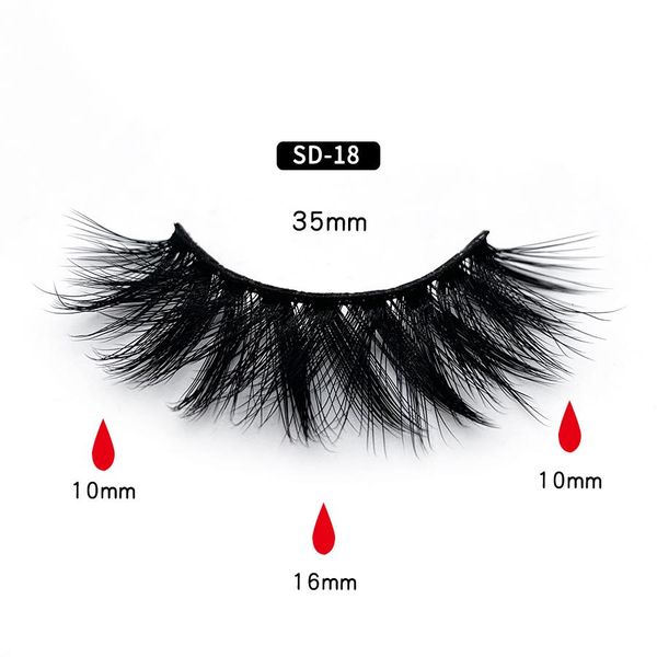 

SD Series 3D mink hair false eyelashes pure mink thick multi-layer sharpening eyelashes Extension lash box wholesale lot Eyelashes Packaging