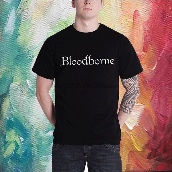

100% cotton shirt bloodborne t shirt logo mens black, White;black