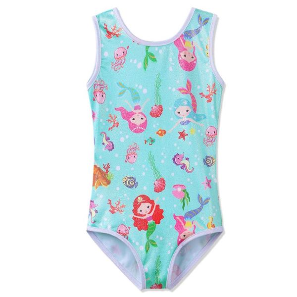 

baohulu baby toddler girl gymnastics jumpsuit sleeveless cute cartoon pattern kids dance leotard ballet costume for girls 3-12y, Red;yellow