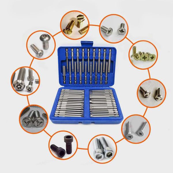 

50 pcs lengthen screwdriver batch head batch nozzle sleeve u-shaped cross word plum head lsf99