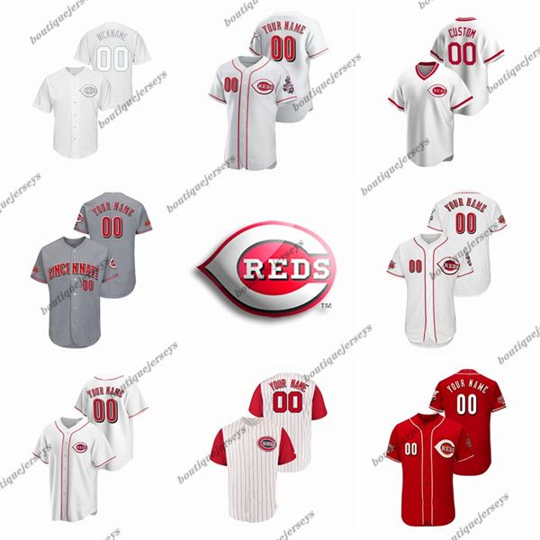 

custom cincinnati reds men women youth personalized #00 any name and number black crimson white red gray jerseys, Blue;black
