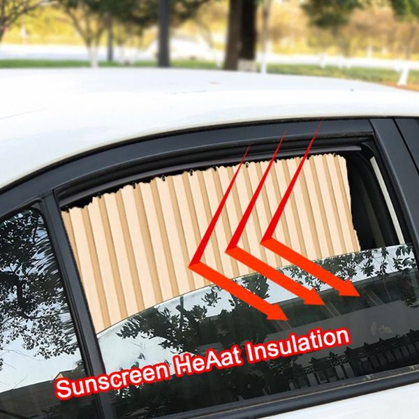

2pcs car front & rear side window sun visor shade mesh cover sunshade insulation anti-mosquito fabric shield uv protector