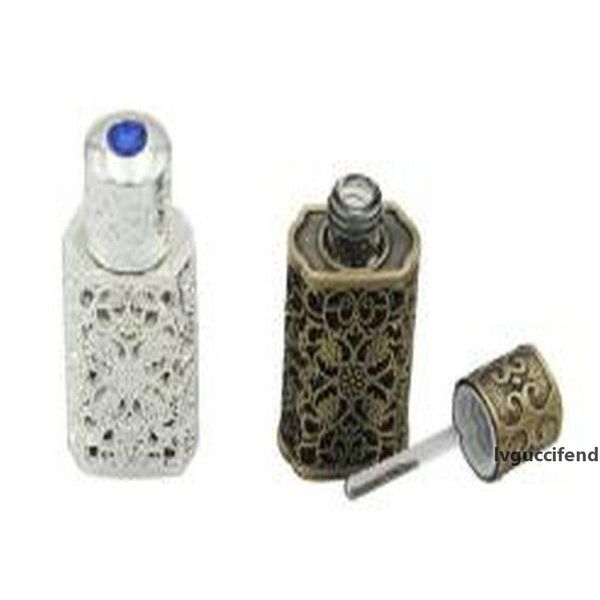 

2019 3ml bronze arabic perfume bottle arab attar glass bottle container with craft decoration