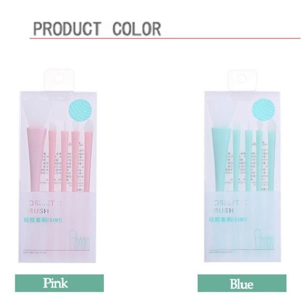 

5packs/set multi-function 3d design Fresh keeping wholesale apply evenly high quality mask lip and Eyeliner Silicone brush