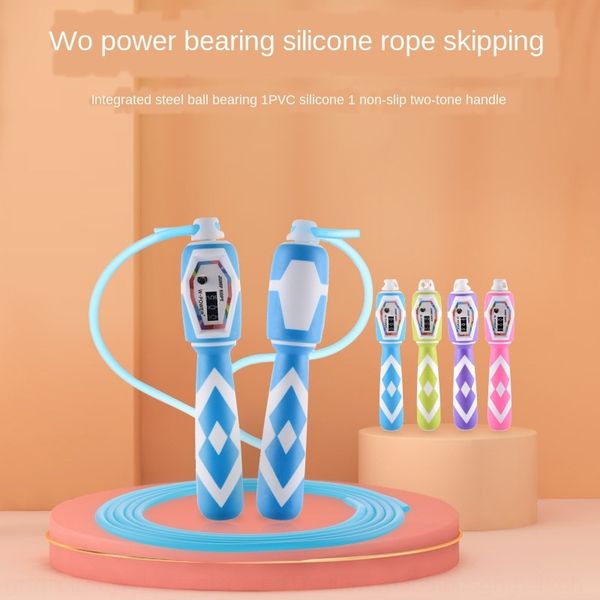

sa3bf counting exercise exercise silicone fitness sports fitness products externalwire rope skipping anti-slip silicone handle sports rope s