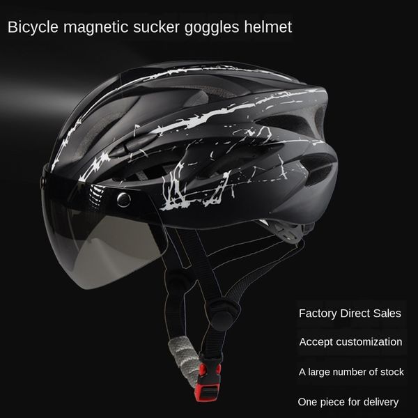 

cycling with goggles integrated molding male and female electric bicycle helmet bicycle road car electric car delivery safety helmet