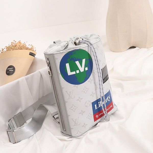 

new womens luxury designer leather bucket bag fashion classic drawstring shoulder bags lady messenger crossbody bags sac d &#03