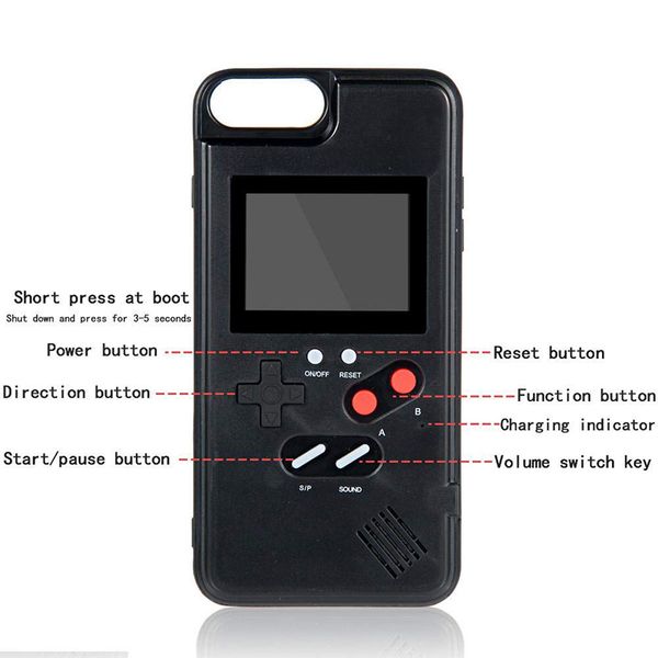 

game machine phone case 36 retro video games color display phone cover for