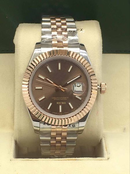 

master men's business watches designer watch, datejust, millennium bracelet, stainless steel dial. folding clasp,sapphire mirror, Slivery;brown