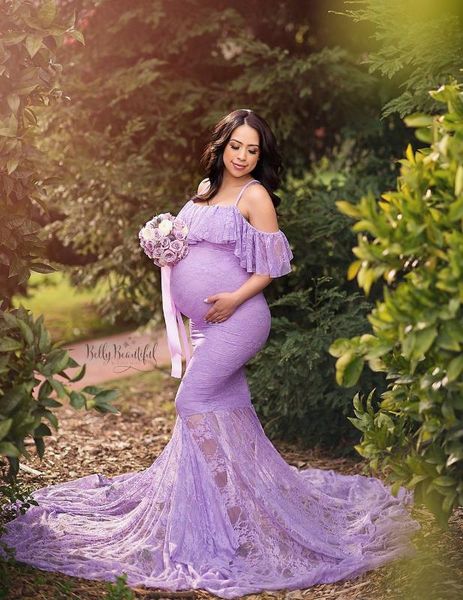 

new lace maternity pgraphy props dresses for pregnant women clothes maternity dresses for p shoot pregnancy, White