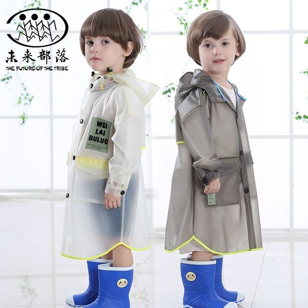 

детский дождевик ребенок лето девочки пончо с прозрачными портфель школьниками утолщенной сумкой сиденье мальчика зрачок сиденье, Red;brown