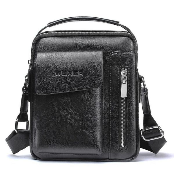 

2019 мода zipper мужских сумок урожая плечо crossbody сумка бизнес кожа повседневных мужчины сумка посыльный для мужской карманы сумки