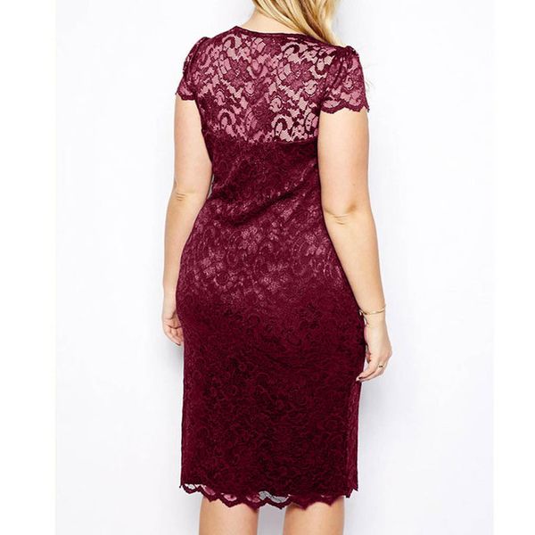 

new style summer dress 2020 casual for women fashion women plue size solid short sleeve lace hollow out dress, Black;gray