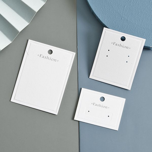 

jewerly packaging paper card different size packing for earrings necklaces bracelets white display cards 122335
