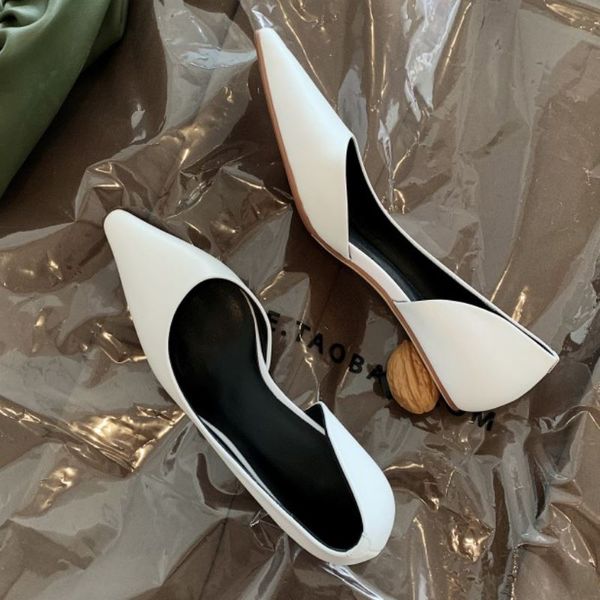 

taoffen 2020 women real leather pumps pointed toe party wedding shallow shoes woman comfortable soft pumps size 34-40 c13, Black