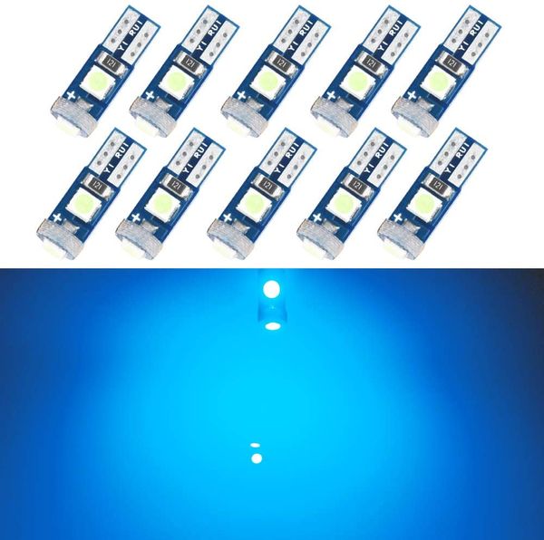 Carro 74 Ice Blue Led Bulb traço Luz 3SMD T5 2721 37 286 Medidor de painel de instrumentos Wedge Luz Cluster Interior Indicador de Substituição da lâmpada 12V