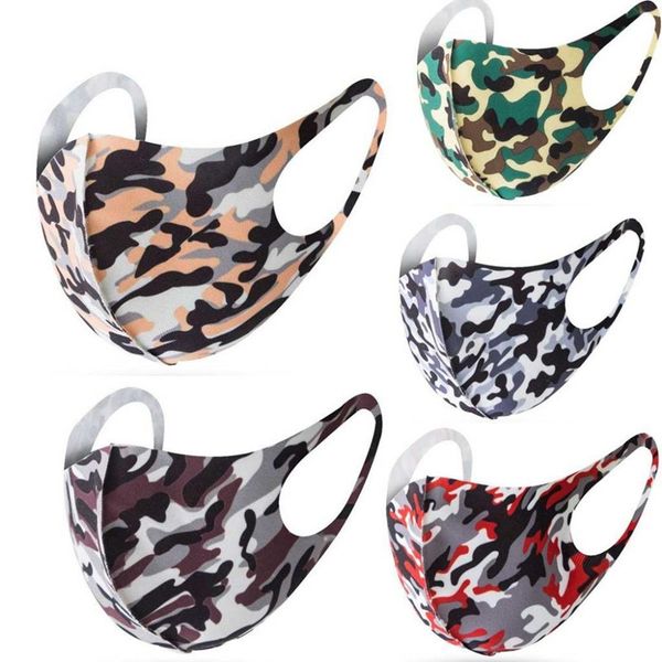 

designer camouflage masks for men women breathable cotton sunblock anti smog wind dustproof washable face mask
