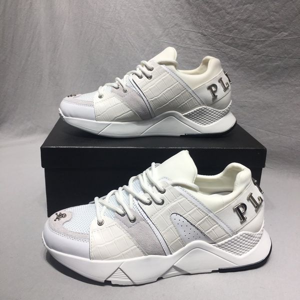 

2020 m8 leather lace-up fashion casual mens luxury designer shoes classic mesh ventilation shoes mens sneakers original box, Black