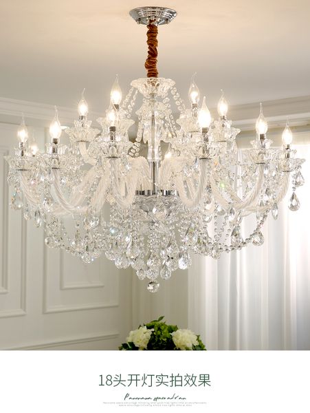 

crystal lamp light luxury living room chandelier american bedroom candle light chandeliers crystal modern minimalist dining room chandelier