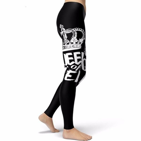 

2020 princess queen of hell women leggings black leggins printed legging for woman work out animal print fitness