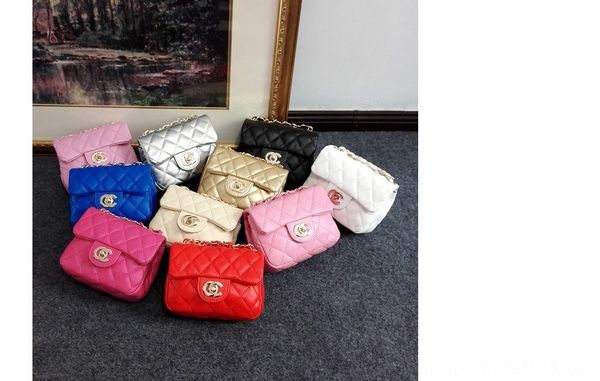 

new soft korean style chain children's diamond solid color diamond fashion women's fashion bag parent-child bag, White