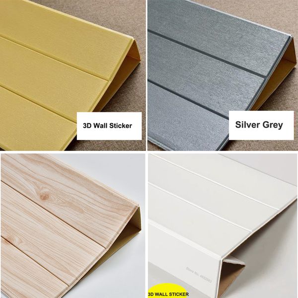 

wood grain self-adhesive 3d wall stickers home decoration living room bedroom wall decor waterproof wallpaper 5pcs/10pcs