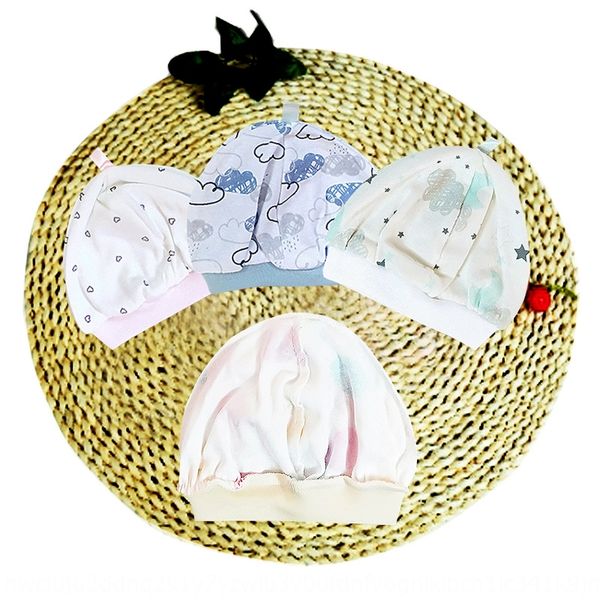 

new cotton tire newborn double-sided cloth single-layer tire hat cap baby cap cloth baby hat maternal and infant products increase, Blue;gray
