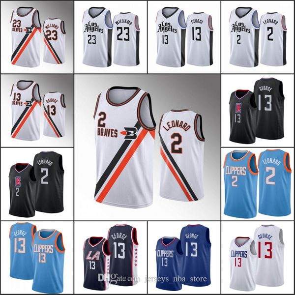 

los angeles clippers men kawhi leonard lou williams paul george nba 2020 basketball jersey 07, Black;red