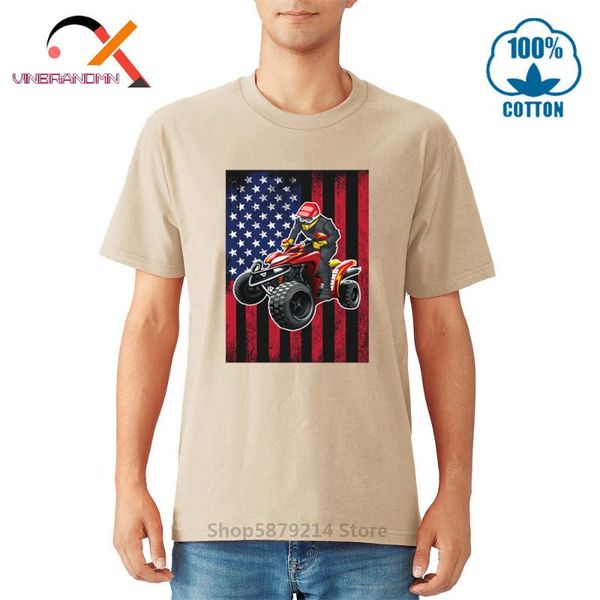 

men's t-shirts vintage usa flag design quad racer t shirt men atv offroad biking t-shirt motorcycle tshirt dirt bike, White;black