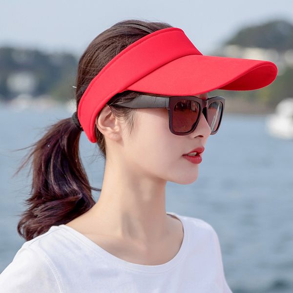 

female korean style sun-proof uv-proof sun outdoor sports empty cap outdoor sports sunscreen hat sunscreen hat male fashion, Blue;gray