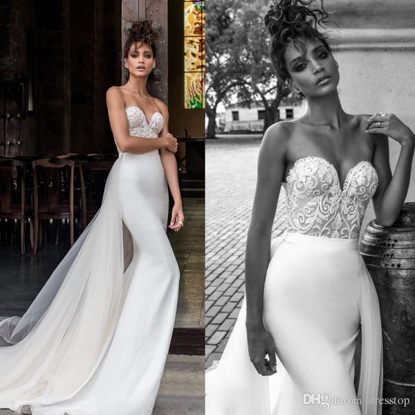 

julie vino vintage mermaid wedding dresses rustic sweetheart backless bridal gowns 2020 beach wedding dress, White