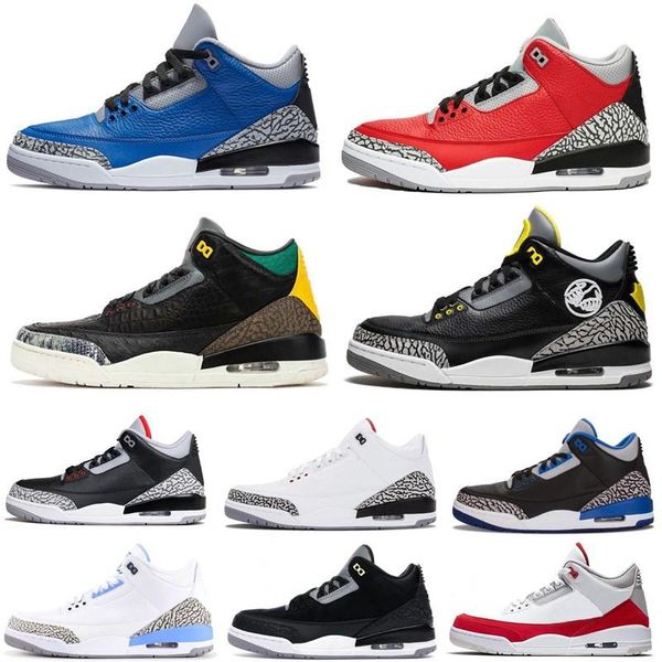 

мужские ботинки баскетбол 3 3s белый цемент varsity royal 4 4s бред черных инфракрасных мужчины спорт кроссовки trainer размер 7 - 13 с коро, White;red