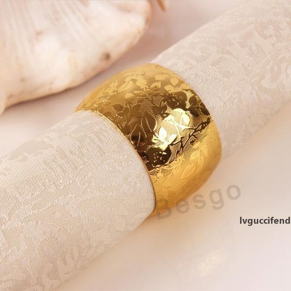 

wholesale gold silver napkin holder drum shaped metal napkin buckle napkin rings l wedding party table decorations supplies dbc bh2778
