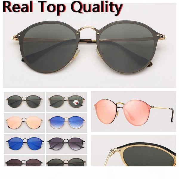 

women designer sunglasses mens brand sunglasses fashion sun glasses eyeware rimless blaze model uv protect lenses with leather case box, White;black