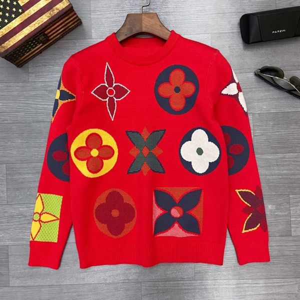 

2020 новый свитер пуловер мужской балахон с длинным рукавом толстовка дизайнер письмо вышивка свитер зима новый дизайнер мужской одежды, Black;brown