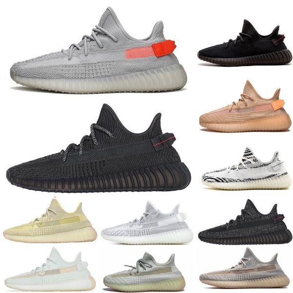 

дизайнер мужской обуви тренеров kanye west статическая вскользь ботинок пустыни sage земли tail light zebra женские мужские кроссовки мужски, Black