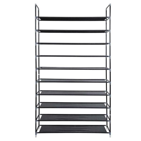 

portable shoe rack organizer storage shoes shelves space 10 tier 50 pairs