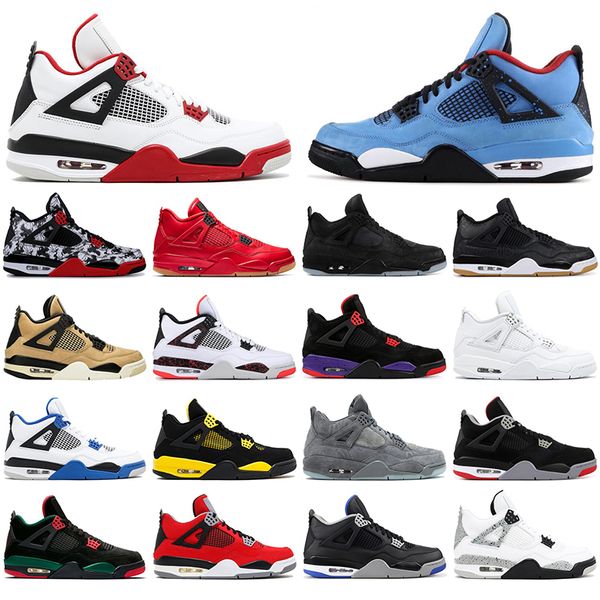 

jumpman 4s basketball shoes for men black gum fire red white pizzeria athletic classic outdoor good quality mens trainers sport sneakers, White;red